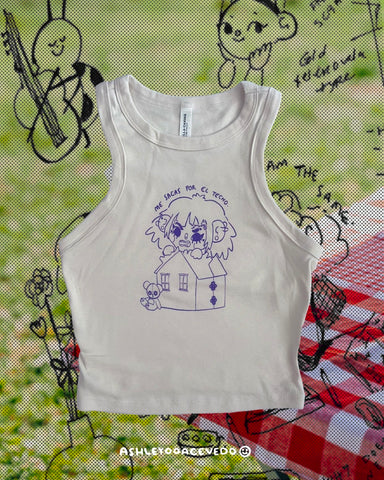 Malcriá Crop Tank Top Sand - Me Sacas Por El Techo