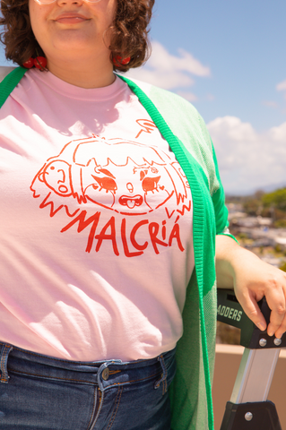 Malcriá Tee Shirts & Tops ashleyooacevedoshop alternative Boricua Designed in Puerto Rico emo illustration Jerga malcriá Puerto Rico punk Spanish Tee Shirt Typography ScreenShot2023-04-02at8.37.45PM