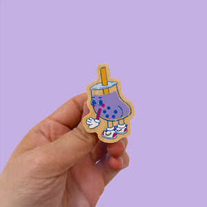 Bubble Butt Wooden Pin Pins ashleyooacevedoshop accessories alternative art boba Boricua bubble butt Designed in Puerto Rico drinks Food foodie happy illustration lapel pin nostalgia pin Puerto Rico punk snacks wood wooden pin image_1188edf6-5bdb-47e8-a11e-6867ee405476